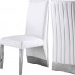 Porsha Dining Chair 750 Set of 2 White Faux Leather by Meridian