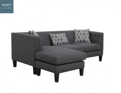 Sawyer Sectional 511077 in Dusty Blue - Scott Living by Coaster