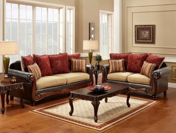 SM7490 Banstead Sofa in Fabric & Leatherette w/Options [FAS-SM7490 Banstead]