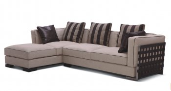 Beige Fabric 8122 Modern Sectional Sofa [AESS-8122]