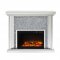 Noralie Mantel Electric Fireplace 90592 in Mirror by Acme