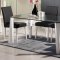 Glass Top & White Legs Modern Dining Table w/Optional Chairs
