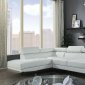 Connor Sectional Sofa 52645 in Cream PU by Acme