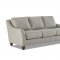 Joanna Sofa in Light Gray Leather by Klaussner w/Options