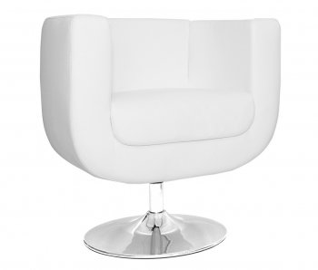 Bliss Swivel Chair in White Leatherette by Whiteline Imports [WLCC-Bliss Whte]