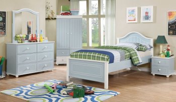 Deana 4Pc Kid's Bedroom Set CM7851 in Light Blue w/Options [FAKB-CM7851-Deana]