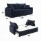 Irina Sofa LV03890 in Blue Velvet by Acme w/Sleeper