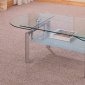 Stylish 3PC Occasional Set w/Clear Glass Slide Swivel Top