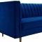 Sebastian Sofa TOV-S148 in Navy Velvet Fabric by TOV Furniture