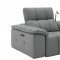 Beaumont Sectional Sofa in Dark Gray Leather by J&M