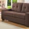 Platinum III 52935 Sofa & Loveseat in Chocolate Fabric by Acme