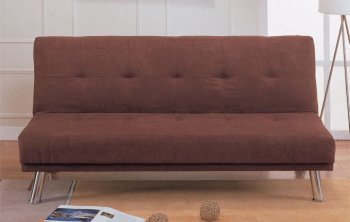 Brown Microfiber Contemporary Convertible Sofa Bed [PXSB-F7210]