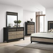 Valencia Bedroom Set 5Pc 223041 in Light Brown & Black by Coaste