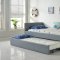 Duette Twin Bed w/Trundle in Gray Leatherette by Casabianca