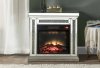 Noralie Electric Fireplace 90862 in Mirrored by Acme