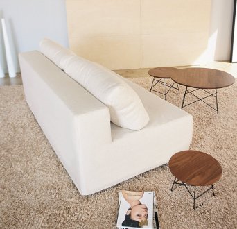 Reloader Slip Sofa Bed in Natch Natural Fabric by Innovation