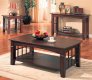 Abernathy Coffee Table 3Pc Set in Cherry by Coaster w/Options