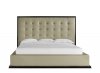 Warm Grey & Wenge 4Pc Modern Bedroom Set w/Oversized Headboard