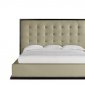 Warm Grey & Wenge 4Pc Modern Bedroom Set w/Oversized Headboard