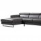 S266 Sectional Sofa in Gray Leather by Beverly Hills