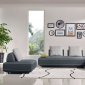 Blackberry Sectional Sofa in Fabric by ESF w/Optional Chair