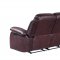 Cranley Motion Sofa 9700BRW - Brown Bonded Leather - Homelegance