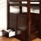 CM-BK966F Pine Ridge Twin/Full Bunk Bed in Dark Walnut w/Options