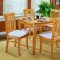 Natural Finish Contemporary 5Pc Dinette Set w/Shaped Top