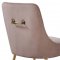 Owen Dining Chair 744 Set of 2 Pink Velvet Fabric by Meridian