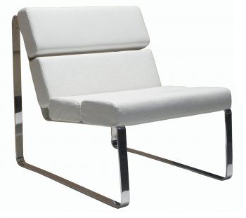 Angel Chair in White Leatherette by Whiteline Imports [WLCC-Angel White]