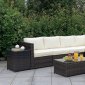 Ilona Outdoor Patio Sectional CM-OS2136-Set5 in Ivory & Espresso