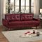 Deryn Sofa 8327RED in Red Leather Gel Match by Homelegance