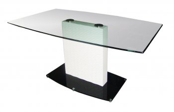 Chelsea Dining Table w/Glass Top & Options by Whiteline Imports [WLDS-Chelsea]