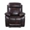 Perfiel Motion Sofa & Loveseat LV00066 Dark Brown Leather - Acme