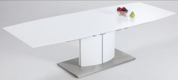 Elizabeth Dining Table in White by Chintaly [CYDS-Elizabeth]