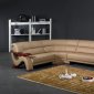 2033 Sectional Sofa in Beige Bonded Leather by VIG