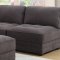 Mercedez Sectional Sofa in Charcoal Fabric by ESF