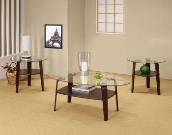 701560 3Pc Coffee Table Set in Cappuccino by Coaster [CRCT-701560]