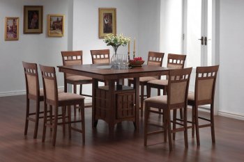 Gabriel Counter Height in Walnut Dining Table w/Optional Stools [CRDS-101438 Gabriel]