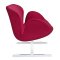 Wing Loveseat in Red Fabric by Modway