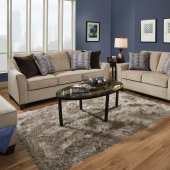 4330 Sofa & Loveseat Set in Alamo Taupe by Simmons w/Options