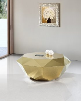 Gemma Occasional Table 222 in Golden Tone by Meridian w/Options [MRCT-222Gold-Gemma]