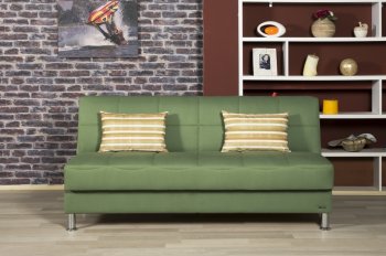 Eco Plus Sofa Bed in Green Fabric by Casamode [CMSB-Eco Plus Green]