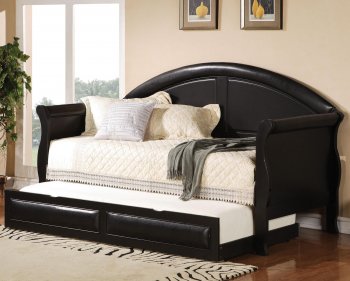 300114 Twin Daybed in Black by Coaster w/Optional Trundle [CRBS-300114]