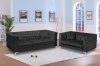 LCL-017 Sofa & Loveseat Set in Black Velvet