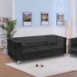 LCL-017 Sofa & Loveseat Set in Black Velvet