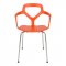 Carney Set of 4 Dining Chairs CC21OR in Orange by LeisureMod