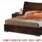 Cherry High Gloss Bedroom Set w/Oversized Headboard Cindi Bed