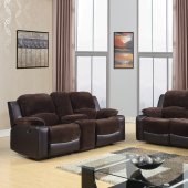 1301 Motion Sofa in Chocolate & Brown by Global w/Options