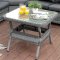 Selina Patio Wicker Sectional w/Table Set CM-OS2588 in Gray